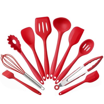 Colorful Silicone Kitchen Utensils 10 pcs Cooking Utensils Kitchen Utensil Set Nonstick Cookware with Spatula Set