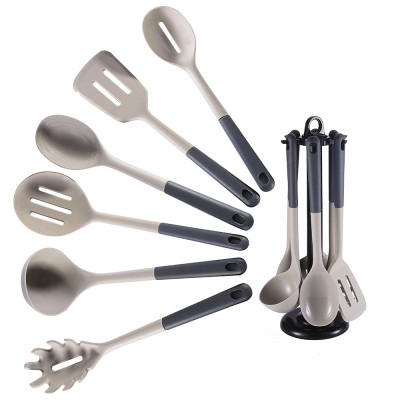 Custom 6pcs Nylon Cooking Tools Kitchen Accessories Non Stick Silicone Utensils Set for Home